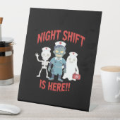 ハロウィーンナースおもしろい幽霊スケルトンゾンビエッセント 台座サイン (インサイチュ)