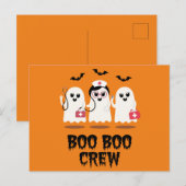 ハロウィーンナースかわいい幽霊ナース ポストカード (正面/裏面)
