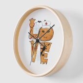 ハロウィーンナースギフト 壁時計 (傾斜)