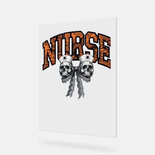 ハロウィーンナースコケクラシックットボウTシャツ アクリルサイン (傾斜)