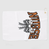 ハロウィーンナースコケクラシックットボウTシャツ ゴルフタオル (横)