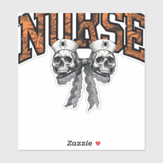 ハロウィーンナースコケクラシックットボウTシャツ シール (シート)