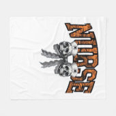 ハロウィーンナースコケクラシックットボウTシャツ フリースブランケット (正面(横))