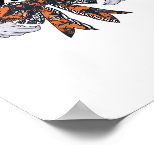 ハロウィーンナースコケットボウ秋クラシックTシャツ ポスター (角)