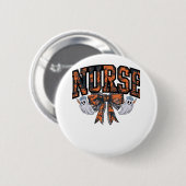 ハロウィーンナースコケットボウ秋クラシックTシャツ 缶バッジ (正面&裏面)