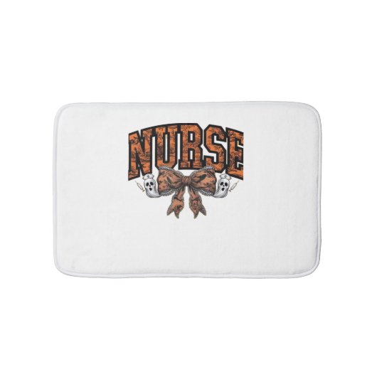 ハロウィーンナースコケ不気味ックラシッククボウTシェル バスマット (正面)