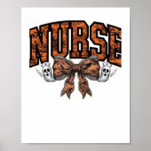 ハロウィーンナースコケ不気味ックラシッククボウTシェル ポスター (正面)