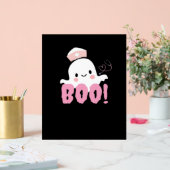 ハロウィーンナースシャツウーマンブー！Tシャツ幽霊ニュー アクリルサイン (ウェディング)