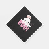 ハロウィーンナースシャツウーマンブー！Tシャツ幽霊ニュー スタンダードランチョンナプキン (角)