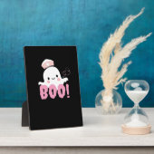 ハロウィーンナースシャツウーマンブー！Tシャツ幽霊ニュー フォトプラーク (側面)