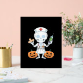 ハロウィーンナーススケルトン必須Tシャツ アクリルサイン (ウェディング)
