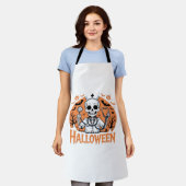 ハロウィーンナーススケルトン必須Tシャツ_1 エプロン (着用した状態)