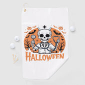 ハロウィーンナーススケルトン必須Tシャツ_1 ゴルフタオル (インサイチュ)