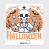 ハロウィーンナーススケルトン必須Tシャツ_1 シール (シート)
