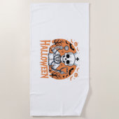 ハロウィーンナーススケルトン必須Tシャツ_1 ビーチタオル (正面)