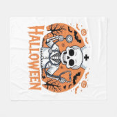 ハロウィーンナーススケルトン必須Tシャツ_1 フリースブランケット (正面(横))