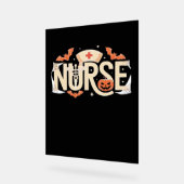 ハロウィーンナースタイポグラフィ不気味 – 医療デザイン アクリルサイン (傾斜)