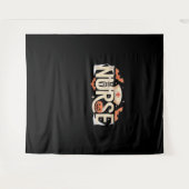 ハロウィーンナースタイポグラフィ不気味 – 医療デザイン タペストリー (正面(横))