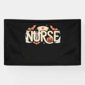 ハロウィーンナースタイポグラフィ不気味 – 医療デザイン 横断幕 (横)