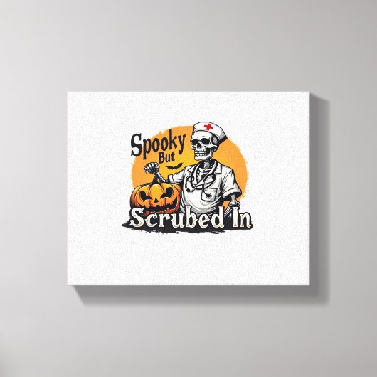 ハロウィーンナースデザインオーバーサイズTシャツ キャンバスプリント (正面)