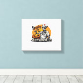 ハロウィーンナースデザインオーバーサイズTシャツ キャンバスプリント (インサイチュ (ウッドフロア))