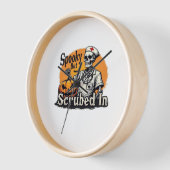 ハロウィーンナースデザインオーバーサイズTシャツ 壁時計 (傾斜)