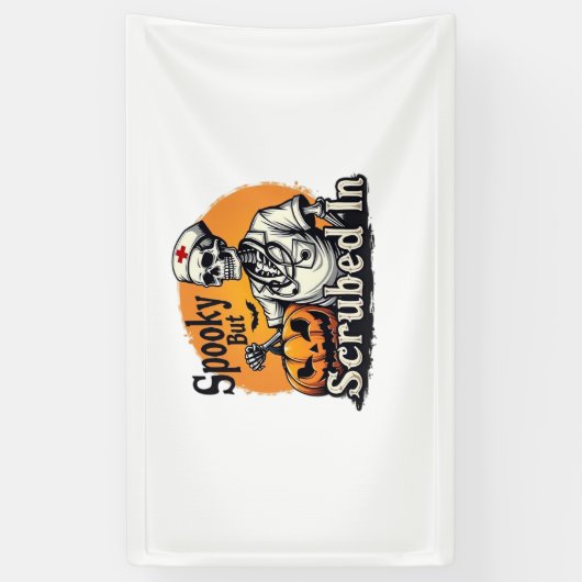 ハロウィーンナースデザインオーバーサイズTシャツ 横断幕 (縦)