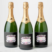 ハロウィーンナース幽霊スクワッドブクルーズスおもしろいポ スパークリングワインラベル (ボトル)