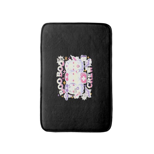 ハロウィーンナース幽霊スクワッドブクルーズスおもしろいポ バスマット (正面縦)