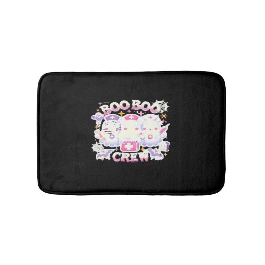 ハロウィーンナース幽霊スクワッドブクルーズスおもしろいポ バスマット (正面)