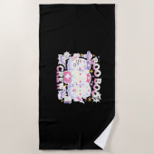 ハロウィーンナース幽霊スクワッドブクルーズスおもしろいポ ビーチタオル (正面)