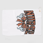 ハロウィーンナース怖いコケクラシックットボウTシャツ ゴルフタオル (横)