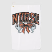 ハロウィーンナース怖いコケクラシックットボウTシャツ ゴルフタオル (正面)