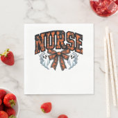 ハロウィーンナース怖いコケクラシックットボウTシャツ スタンダードランチョンナプキン (インサイチュ)