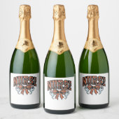 ハロウィーンナース怖いコケクラシックットボウTシャツ スパークリングワインラベル (ボトル)