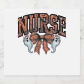 ハロウィーンナース怖いコケクラシックットボウTシャツ スパークリングワインラベル (シングルラベル)