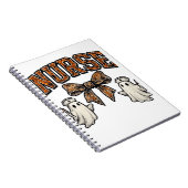 ハロウィーンナース怖いコケクラシックットボウTシャツ ノートブック (右側)