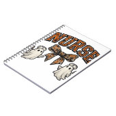 ハロウィーンナース怖いコケクラシックットボウTシャツ ノートブック (左側)