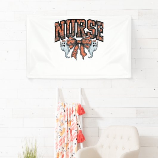 ハロウィーンナース怖いコケクラシックットボウTシャツ 横断幕 (インサイチュ)