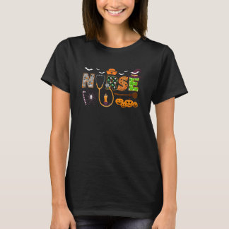 ハロウィーンナース看護かわいい健康労働者ハロー Tシャツ