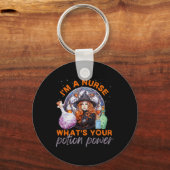 ハロウィーンナース私はナースあなたのポションポウは何 キーホルダー (正面)