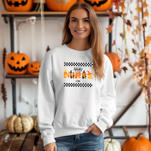 ハロウィーンナース評価フード付 スウェットシャツ