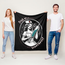 ハロウィーンナース フリースブランケット