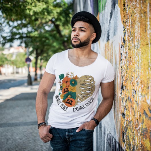 ハロウィーンニューハーレピースエキシェールカオスリブフローラ Tシャツ