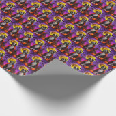 ハロウィーンニューファンドランドヴァンパイアパンプキンズ怖 ラッピングペーパー (角)