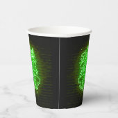 ハロウィーンネオングロールックグリーントリックトリートパーティー 紙コップ (右)