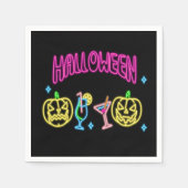 ハロウィーンネオンルックカボキンカクテルパーティー スタンダードカクテルナプキン (正面)