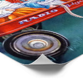 ハロウィーンネズミのカボチャのパッチ水色16x20 ポスター (角)