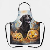 ハロウィーンノバスコシアとカボチャ怖い エプロン (正面)
