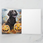 ハロウィーンノバスコシアとカボチャ怖い カード (内部)